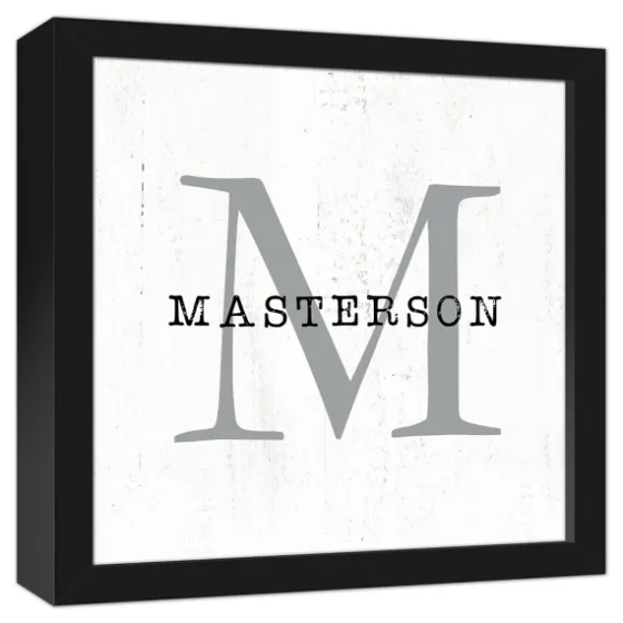 Personalized Framed Monogram Canvas Wall Plaque-Kirkland's Home Store