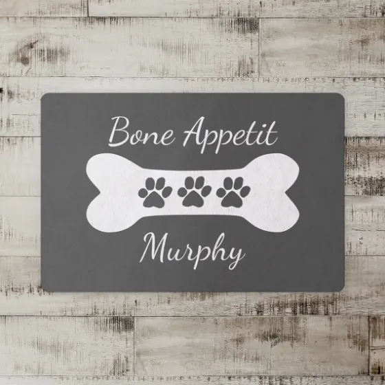 Personalized Gray Bone Apetit Kitchen Mat-Kirkland's Home Best Sale