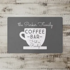 Personalized Gray Coffee Bar Kitchen Mat-Kirkland's Home Discount
