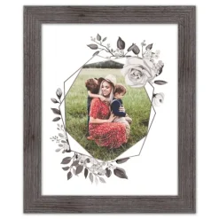 Personalized Gray Floral Framed Wall Plaque-Kirkland's Home Shop