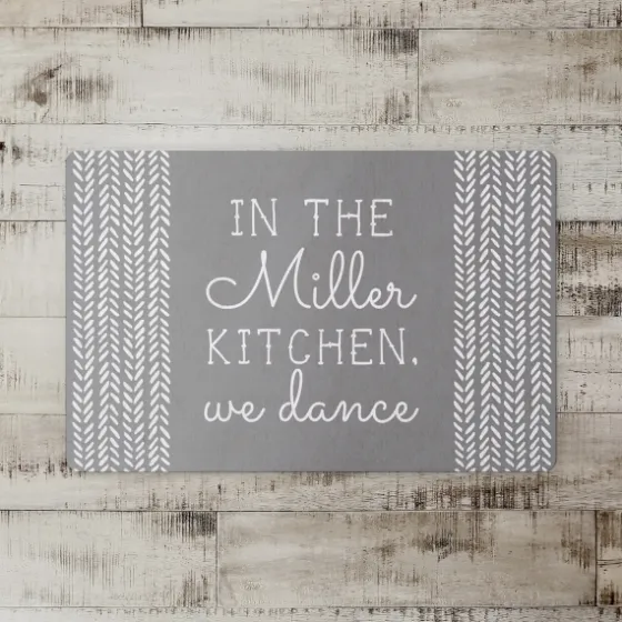 Personalized Gray Kitchen Dance Kitchen Mat-Kirkland's Home Hot