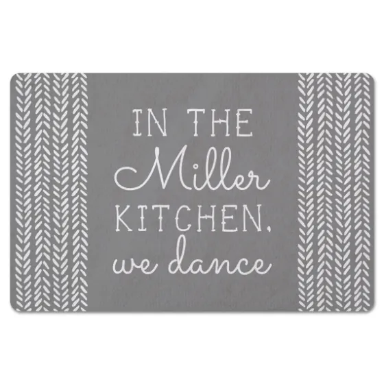 Personalized Gray Kitchen Dance Kitchen Mat-Kirkland's Home Hot