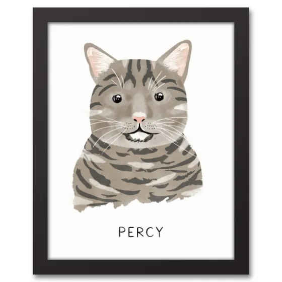 Personalized Gray Tabby Cat Canvas Wall Plaque-Kirkland's Home Online