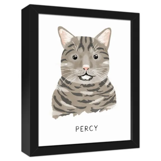 Personalized Gray Tabby Cat Canvas Wall Plaque-Kirkland's Home Online
