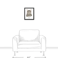 Personalized Gray Tabby Cat Canvas Wall Plaque-Kirkland's Home Online