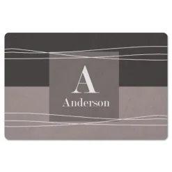 Personalized Gray Waters Monogram Floor Mat-Kirkland's Home Shop