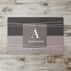 Personalized Gray Waters Monogram Floor Mat-Kirkland's Home Shop