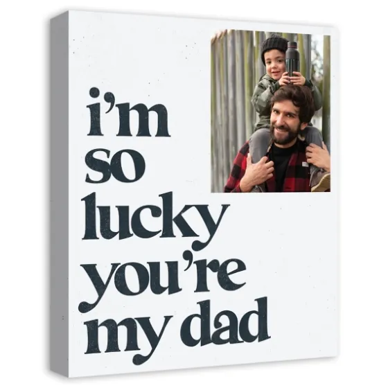 Personalized I'M So Lucky You'Re My Dad Canvas Art-Kirkland's Home Fashion