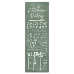 Personalized Kitchen Rules Canvas Wall Plaque-Kirkland's Home Shop