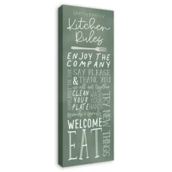 Personalized Kitchen Rules Canvas Wall Plaque-Kirkland's Home Shop