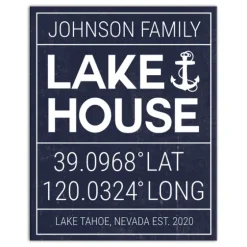 Personalized Lake House Canvas Wall Plaque-Kirkland's Home Cheap