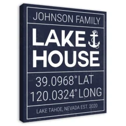 Personalized Lake House Canvas Wall Plaque-Kirkland's Home Cheap