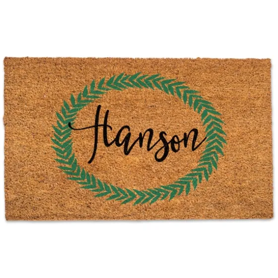 Personalized Leaf Wreath Coir Doormat-Kirkland's Home Best Sale