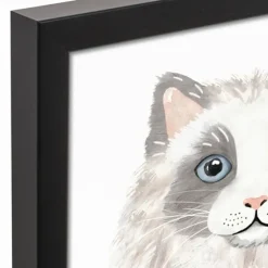 Personalized Long Hair Gray Cat Canvas Wall Plaque-Kirkland's Home Outlet