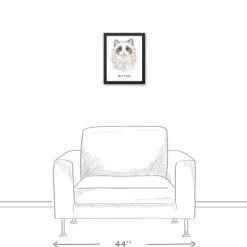 Personalized Long Hair Gray Cat Canvas Wall Plaque-Kirkland's Home Outlet