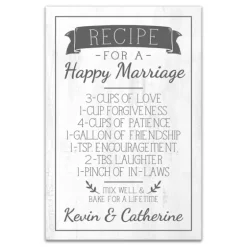 Personalized Marriage Recipe Canvas Wall Plaque-Kirkland's Home Hot