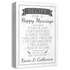 Personalized Marriage Recipe Canvas Wall Plaque-Kirkland's Home Hot