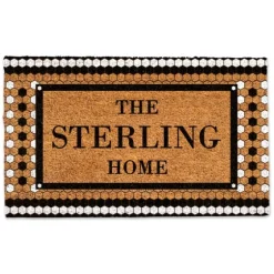 Personalized Monochrome Tile Coir Doormat-Kirkland's Home Cheap
