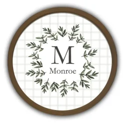 Personalized Monogram Leafy Frame Plaque-Kirkland's Home Best