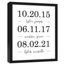Personalized Names & Dates Framed Canvas Print-Kirkland's Home Shop