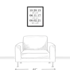 Personalized Names & Dates Framed Canvas Print-Kirkland's Home Shop