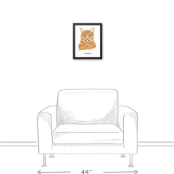 Personalized Orange Tabby Cat Canvas Wall Plaque-Kirkland's Home Shop
