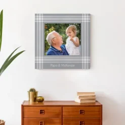 Personalized Plaid Photo Canvas Art Print-Kirkland's Home Shop