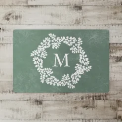 Personalized Sage Fern Monogram Kitchen Mat-Kirkland's Home Discount