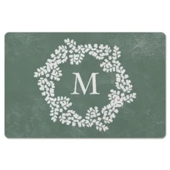 Personalized Sage Fern Monogram Kitchen Mat-Kirkland's Home Discount
