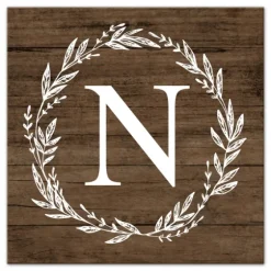 Personalized Shiplap Wreath Canvas Wall Plaque-Kirkland's Home Clearance