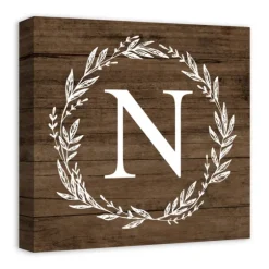 Personalized Shiplap Wreath Canvas Wall Plaque-Kirkland's Home Clearance