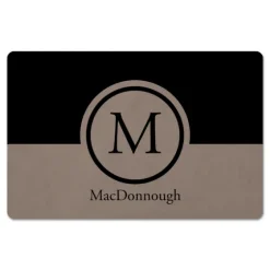 Personalized Simple Circle Monogram Floor Mat-Kirkland's Home Fashion