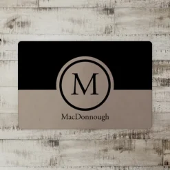 Personalized Simple Circle Monogram Floor Mat-Kirkland's Home Fashion