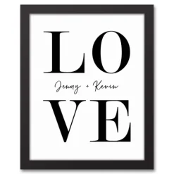 Personalized Simple Love Framed Canvas Wall Plaque-Kirkland's Home Hot