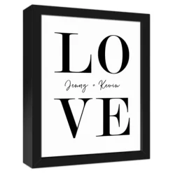 Personalized Simple Love Framed Canvas Wall Plaque-Kirkland's Home Hot