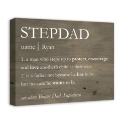 Personalized Stepdad Definition Canvas Wall Plaque-Kirkland's Home Hot