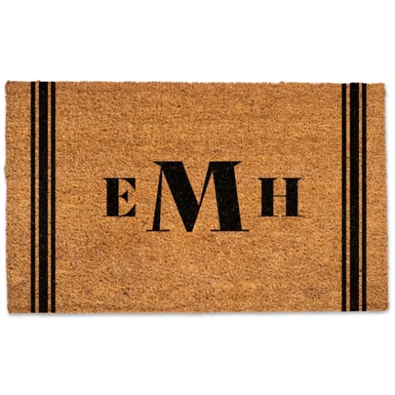 Personalized Striped Monogram Coir Doormat-Kirkland's Home Best Sale