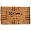 Personalized Welcome Windowpane Coir Doormat-Kirkland's Home Best