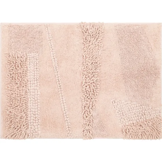 Petal Blush Asymmetrical Cotton Bath Mat, 60 In.-Kirkland's Home Best Sale