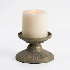 Petina Metal Pillar Candle Holder, 4 In.-Kirkland's Home Online