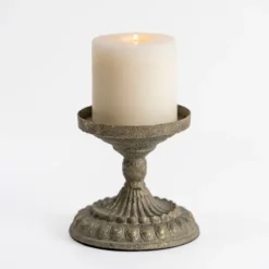 Petina Metal Pillar Candle Holder, 6 In.-Kirkland's Home Online