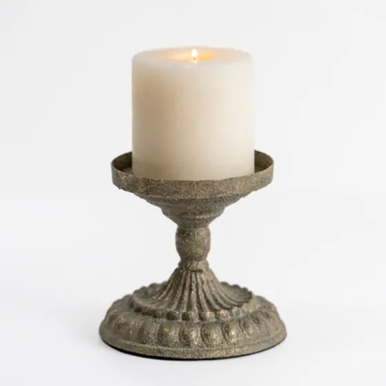 Petina Metal Pillar Candle Holder, 6 In.-Kirkland's Home Online