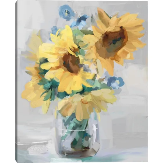 Petite Fleurs Sunflower Ii Canvas Art Print, 16X20-Kirkland's Home Online
