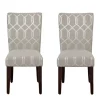 Pewter Lattice Parsons Chairs, Set Of 2-Kirkland's Home Flash Sale