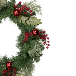Pine And Berry Christmas Wreath, 24 In.-Kirkland's Home Fashion
