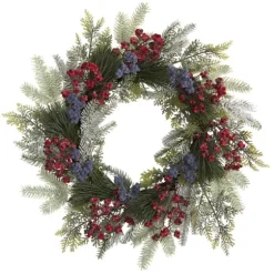 Pine And Cedar Branches With Berries Wreath-Kirkland's Home Fashion
