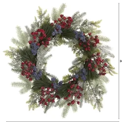 Pine And Cedar Branches With Berries Wreath-Kirkland's Home Fashion