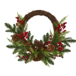 Pine And Cedar Christmas Wreath-Kirkland's Home Fashion