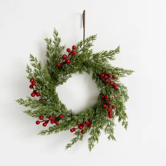 Pine And Red Berry Mini Wreath-Kirkland's Home Store