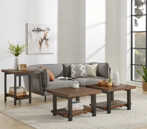 Pine Wood And Metal Accent Table-Kirkland's Home Cheap
